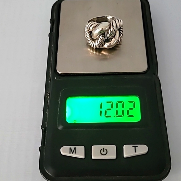 David Yurman Sterling Silver Belmont Cable Link Ring 6 - Picture 5 of 10